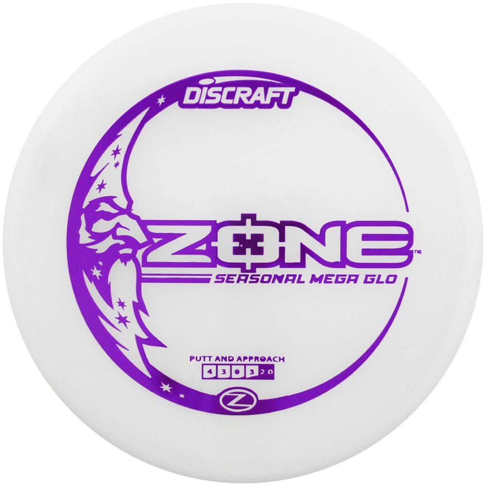 Discraft Mega Glo Z Zone putter showing stable flight for windy approaches
