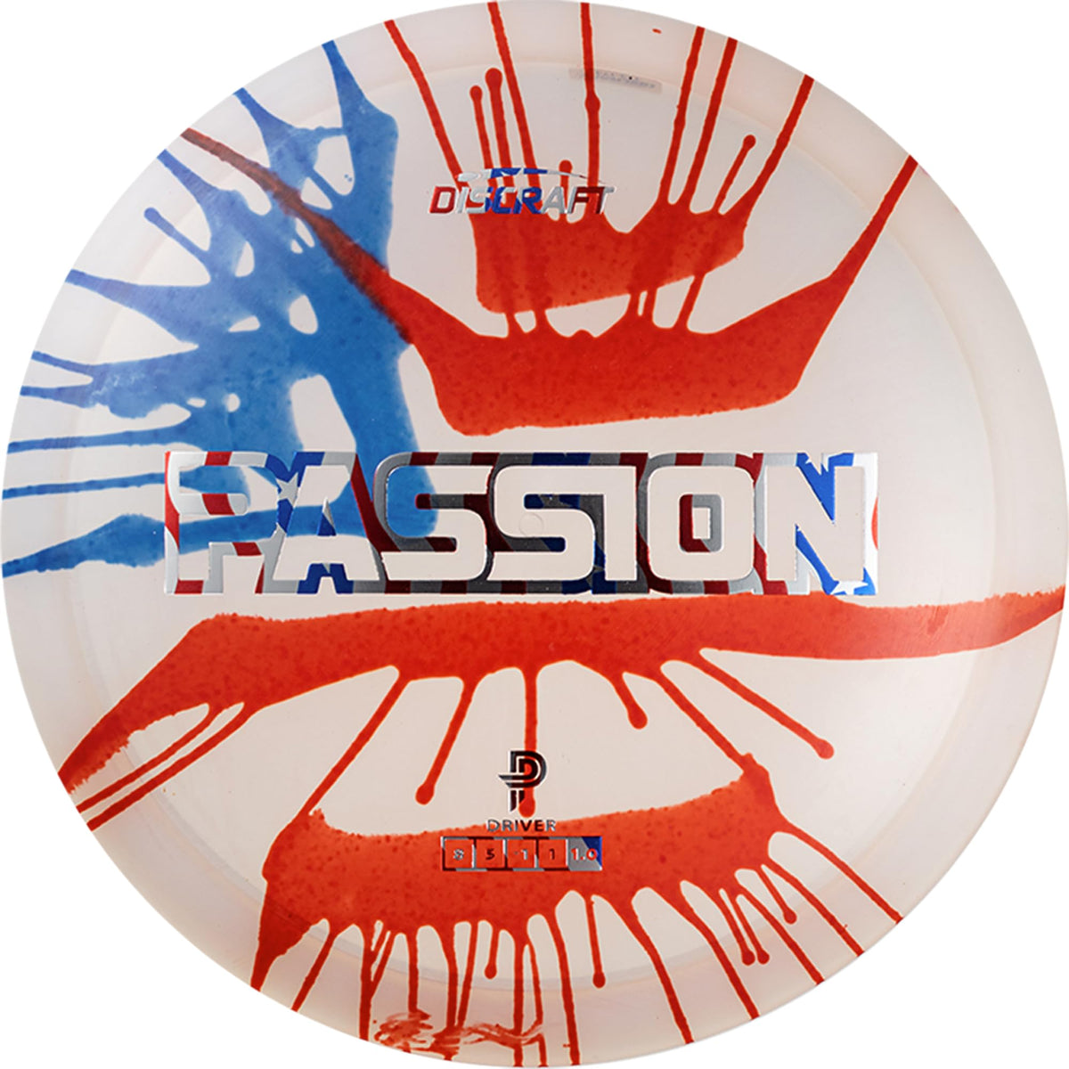 Discraft Paige Pierce Fly Dye Passion grip close-up shows texture for control.