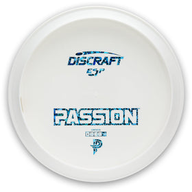 Discraft Paige Pierce White ESP Passion bottom stamp detail, clean surface for unique artwork