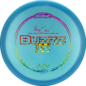 Discraft Paige Shue Z Buzzz SS front view with familiar grip for reliable midrange flights.