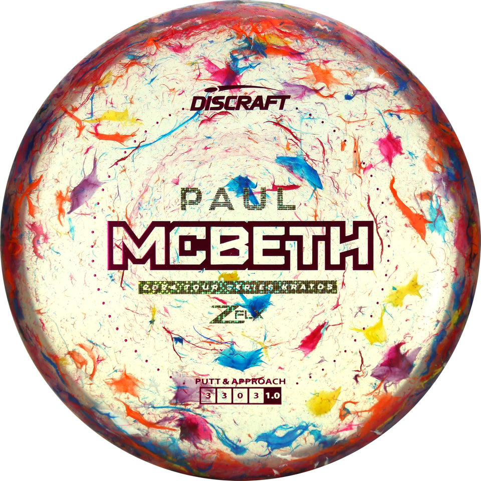 Discraft Kratos Jawbreaker Z FLX putt disc for precise beaded overstable putts.