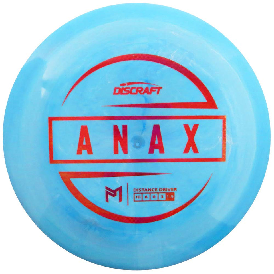Discraft Paul McBeth Anax ESP distance driver with signature hot stamp, ideal for stable distance and controlled fades