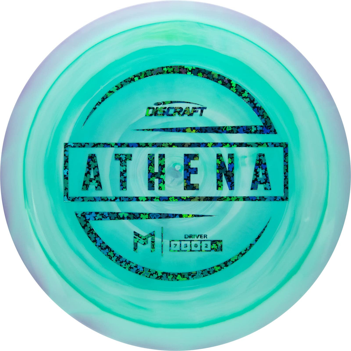 Discraft Paul McBeth Athena 170-172g front view for precise control and dependable fade.
