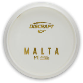 Discraft Paul McBeth ESP Malta white flight-path view showcasing stable mid-range flight.