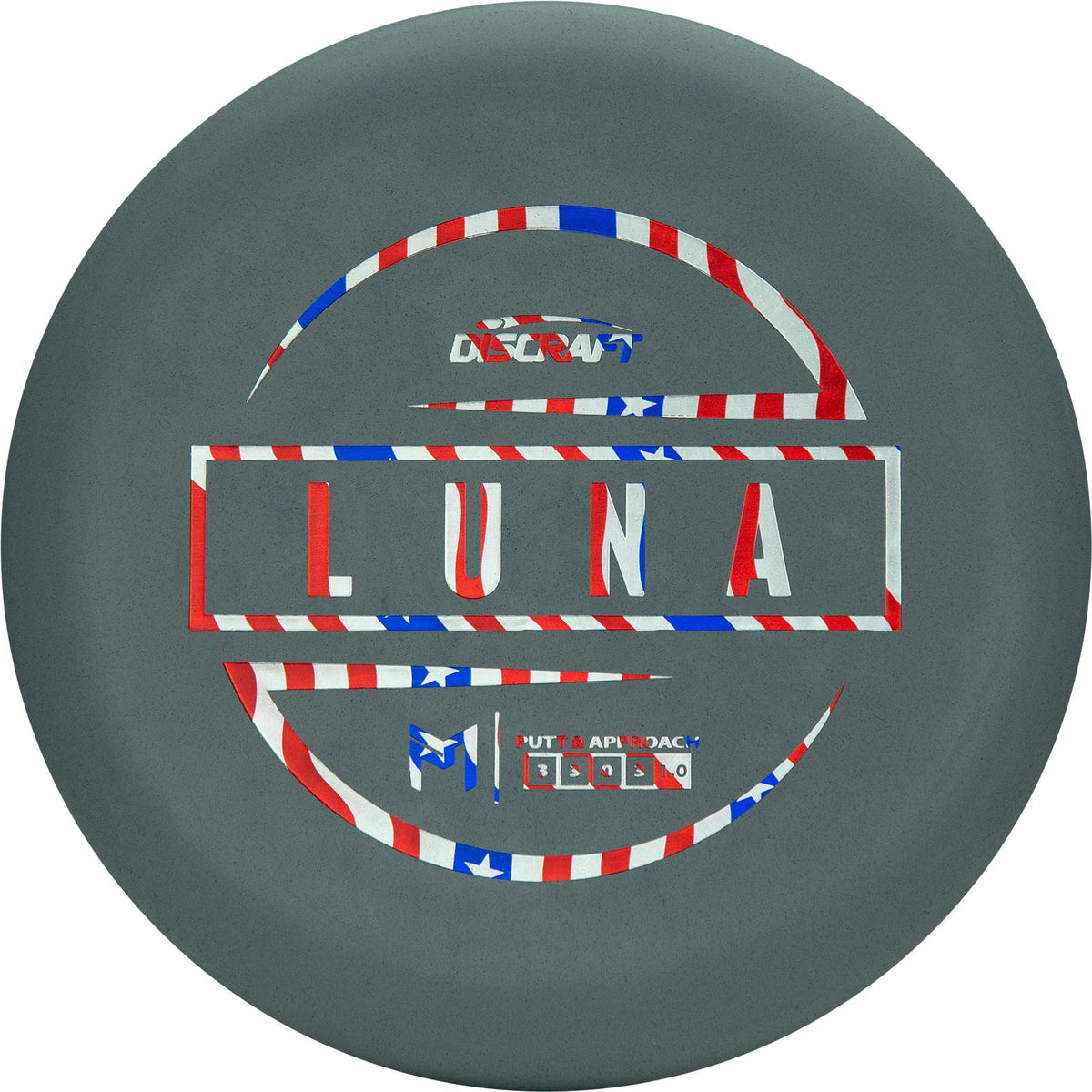Discraft Luna putter by Paul McBeth, ideal for precise putting on wooded and open courses.