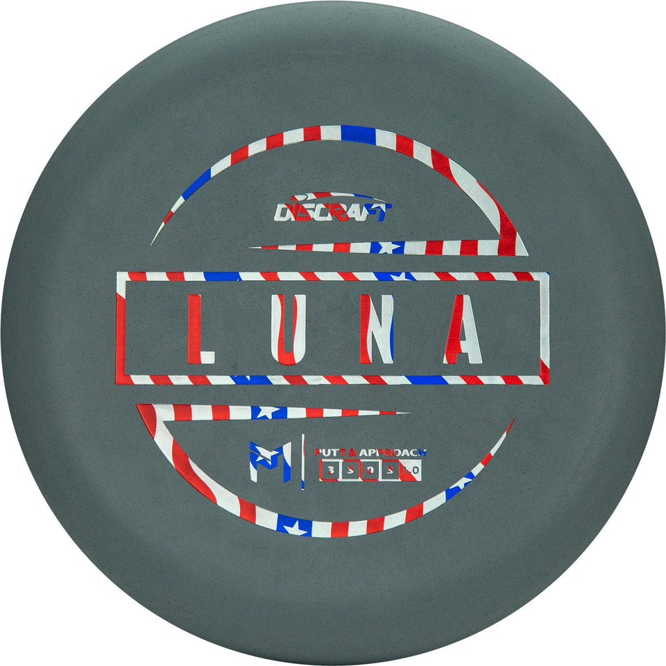 Discraft Luna putter by Paul McBeth, ideal for precise putting on wooded and open courses.
