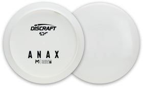 Discraft Anax bottom stamp highlights a unique surface for dye projects.