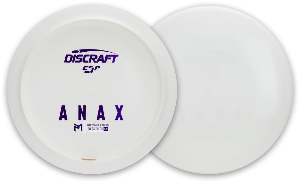 Discraft Paul McBeth White ESP Anax front view ready for customization.