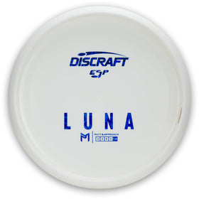 Discraft Paul McBeth White ESP Luna, dye-friendly white plastic that highlights vibrant colors on the course.
