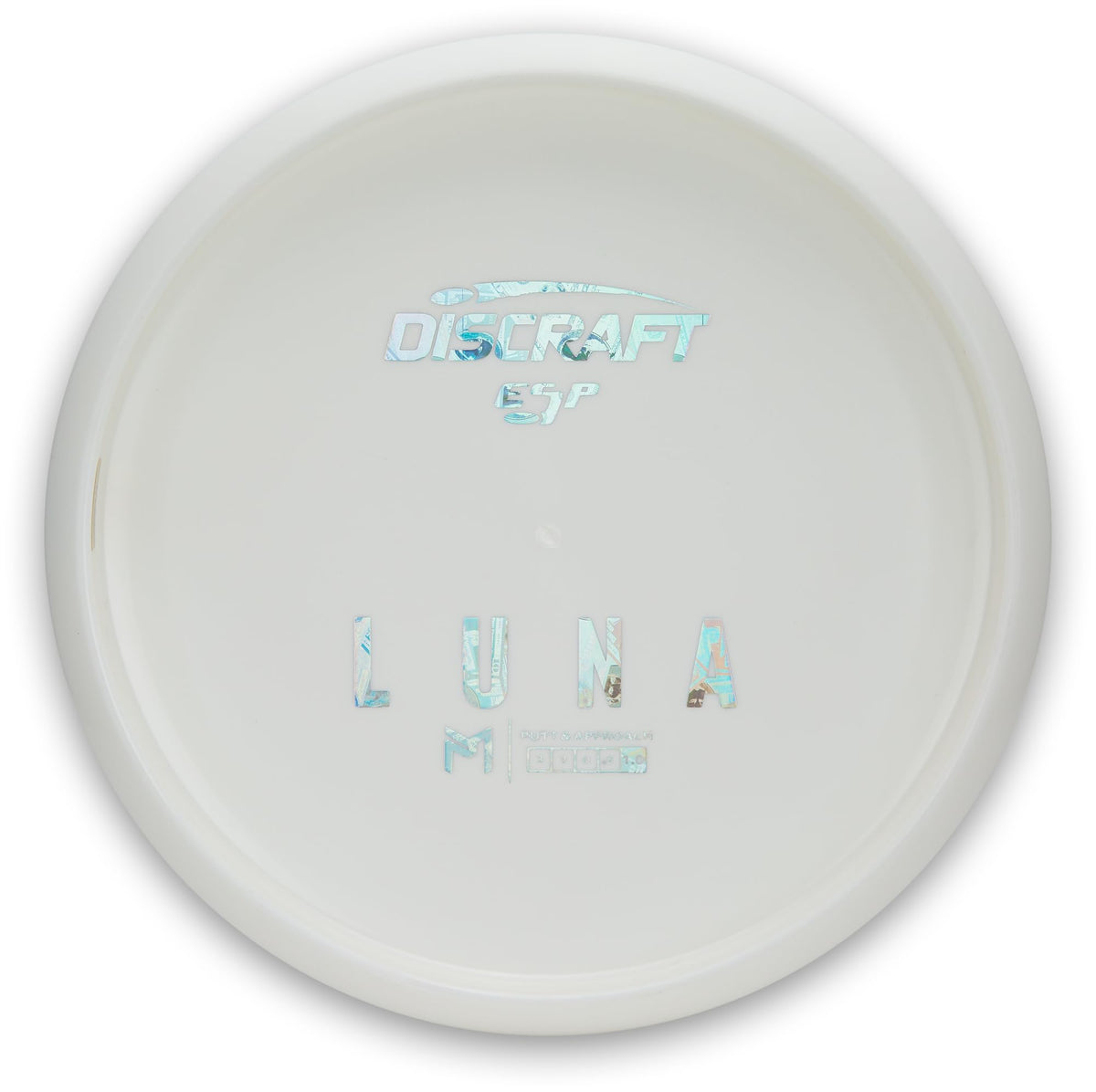 Discraft Paul McBeth White ESP Luna, easy to grip for controlled putts and approach plays.