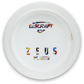 Bottom stamp detail on Discraft Zeus for easy customization opportunities