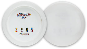 Discraft Paul McBeth White ESP Zeus front view highlighting distance potential