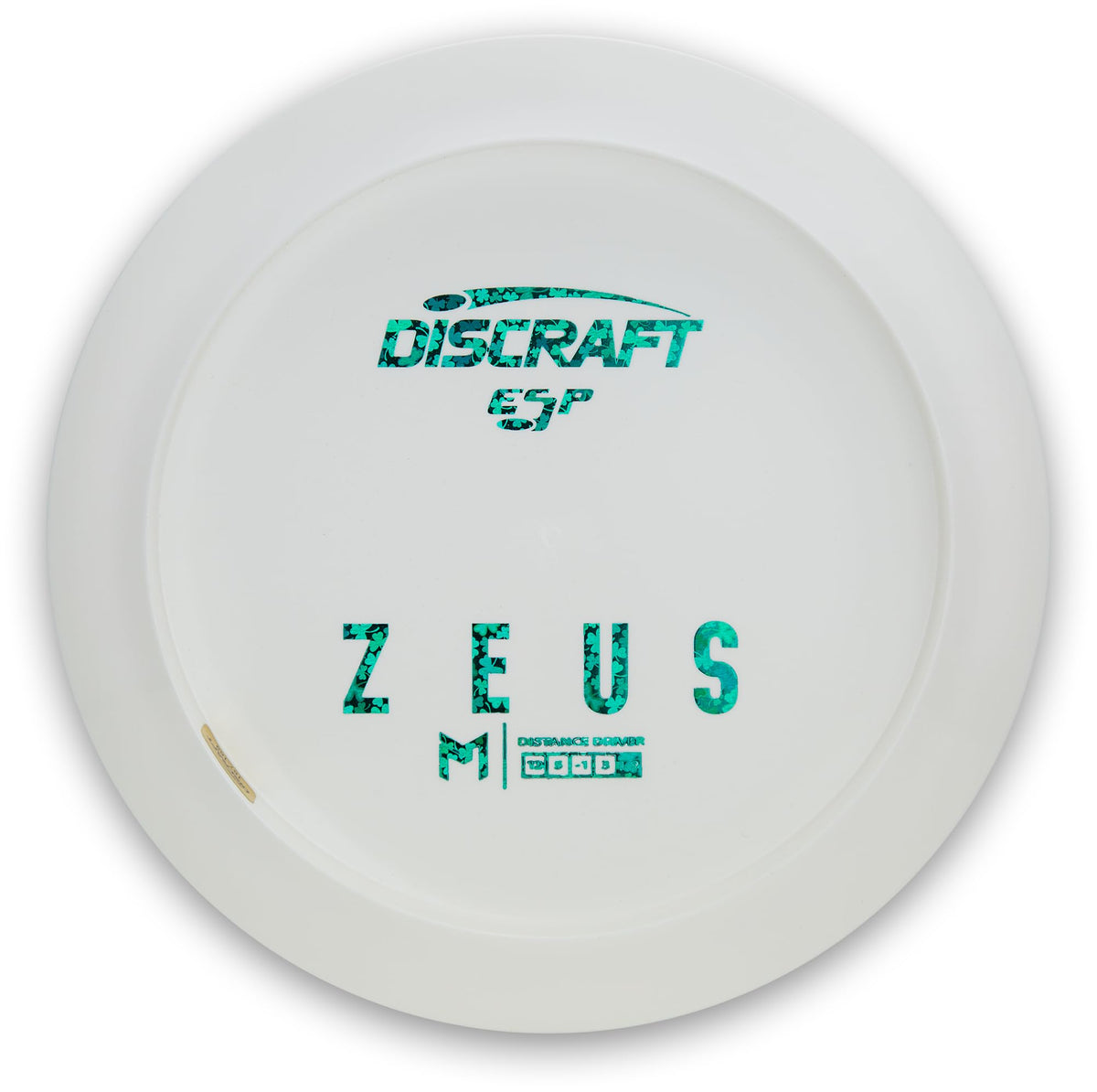 Discraft White ESP Zeus packaging and dye-friendly surface