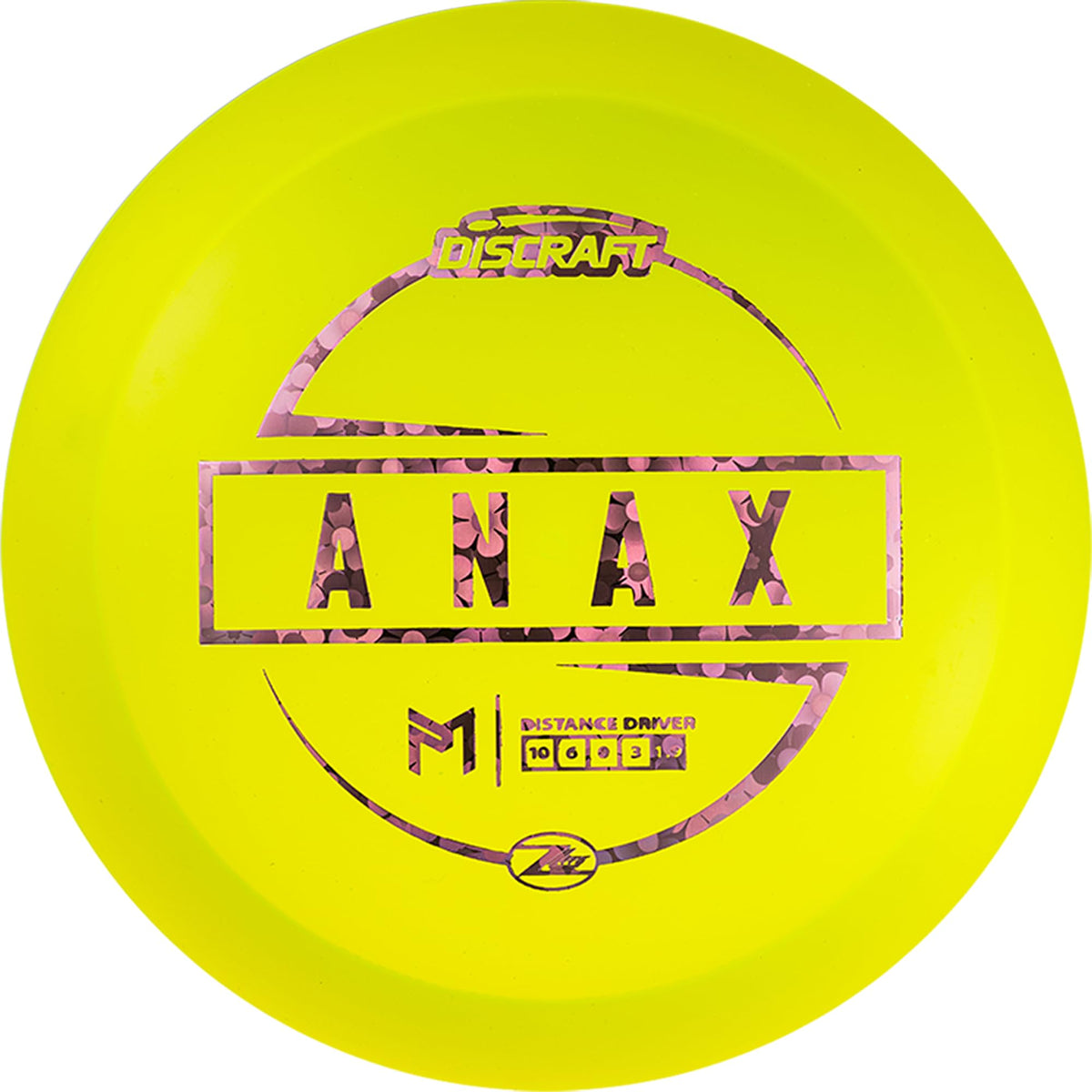 Discraft Paul McBeth Z Lite Anax close-up highlighting lightweight grip-friendly design.