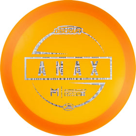 Discraft Paul McBeth Z Lite Anax on the tee for a consistent release.