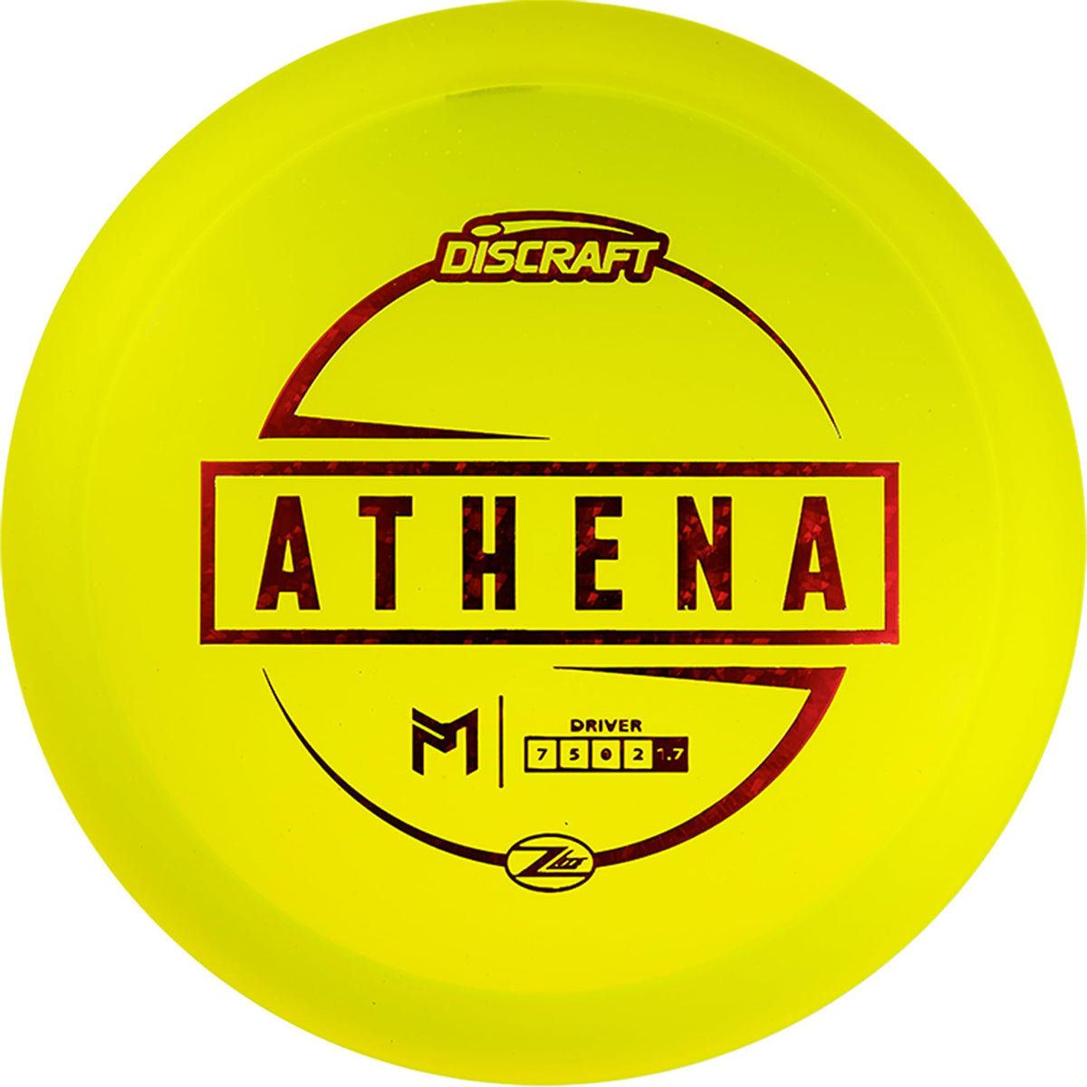 Discraft Paul McBeth Z Lite Athena foil design, showcasing lightweight stability for easy release.