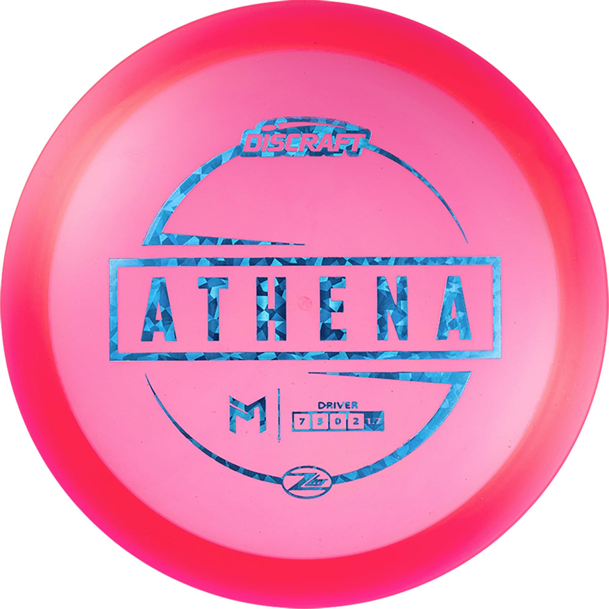 Discraft Paul McBeth Z Lite Athena in-flight shot demonstrates stable, long-distance flight.