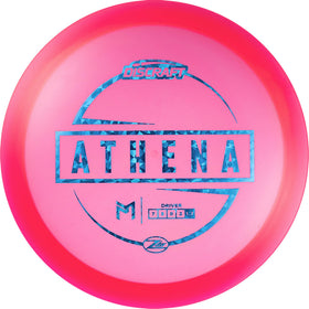 Discraft Paul McBeth Z Lite Athena in-flight shot demonstrates stable, long-distance flight.
