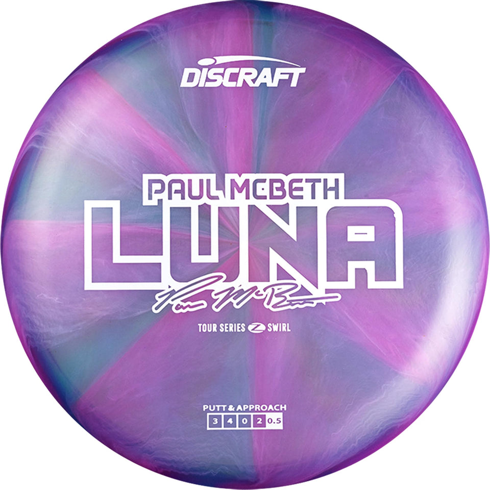 Discraft Luna Putt-Approach disc shows stable control for accurate short-range shots.