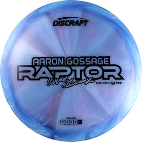 Discraft Raptor Z Swirl Tour Series designed for wind-ready stability and long-range control.