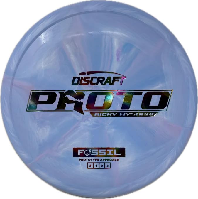 Discraft Ricky Wysocki Fossil putter top view for precise placement.