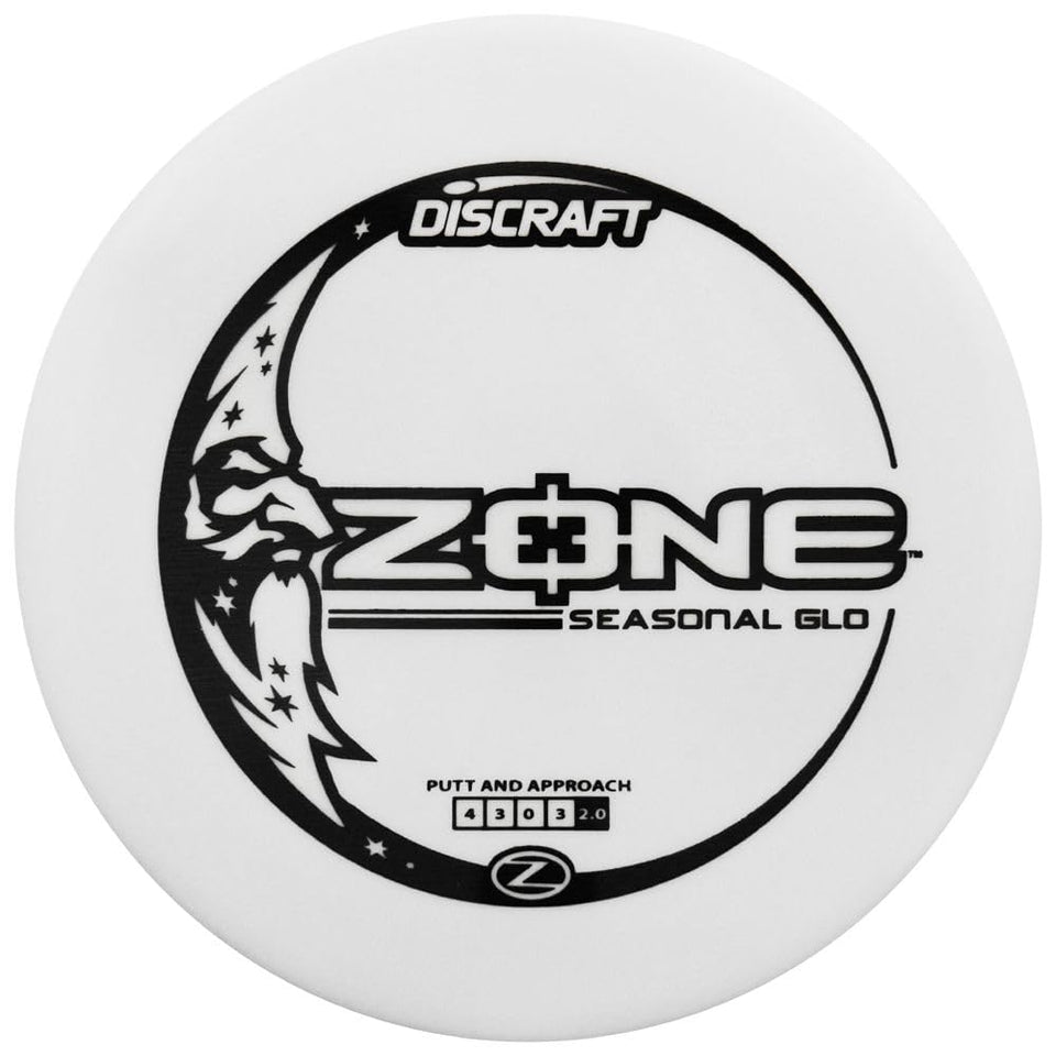 Discraft Seasonal Glow Z Zone putter for stable approaches in windy conditions.