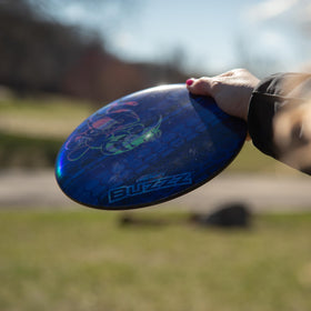 Discraft SuperColor print close-up with holographic artwork on Buzzz