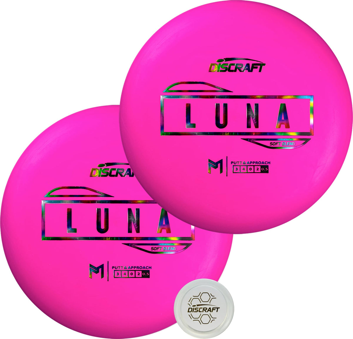 Discraft Soft Luna 2-Pack 173–174 g weight supports controlled putts and feel