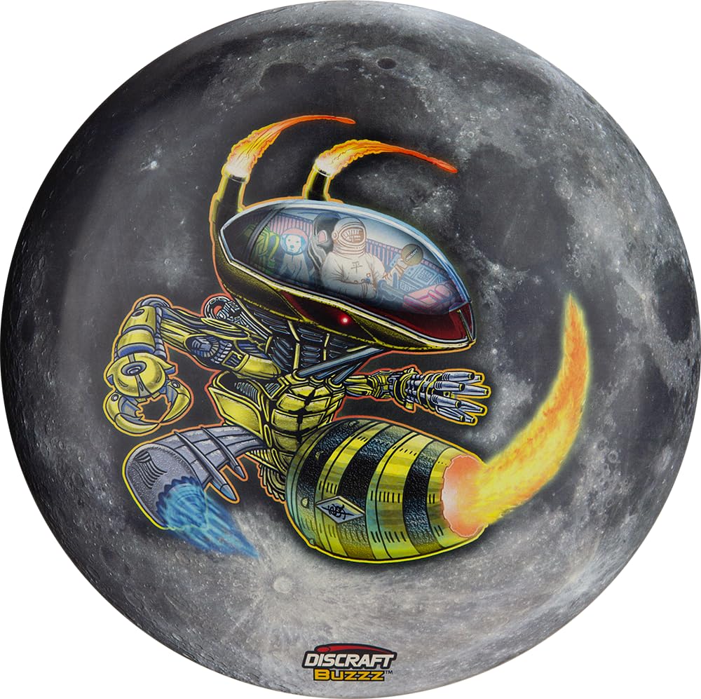 Discraft Moon Buzzz mid-range disc offers straight flight with reliable stability.