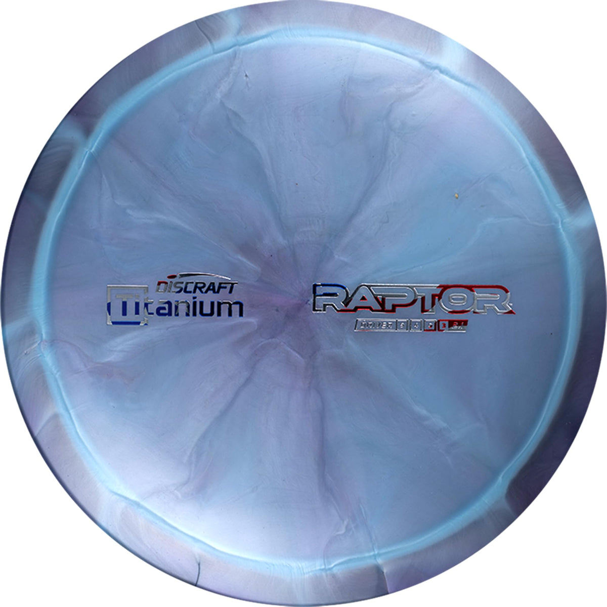 Discraft Swirl Ti Raptor 173-174g driver image emphasizing grip and stability for precise throws