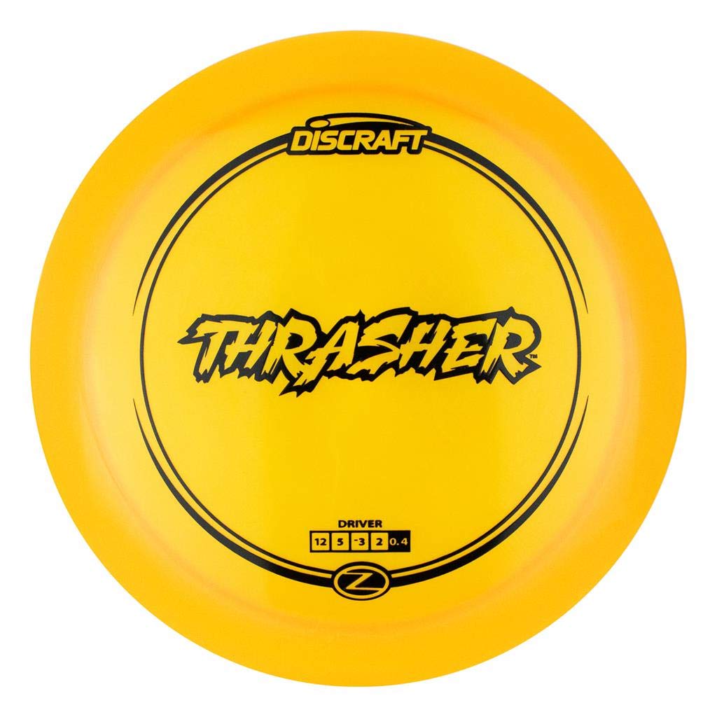 Discraft Thrasher distance driver in flight for longer throws