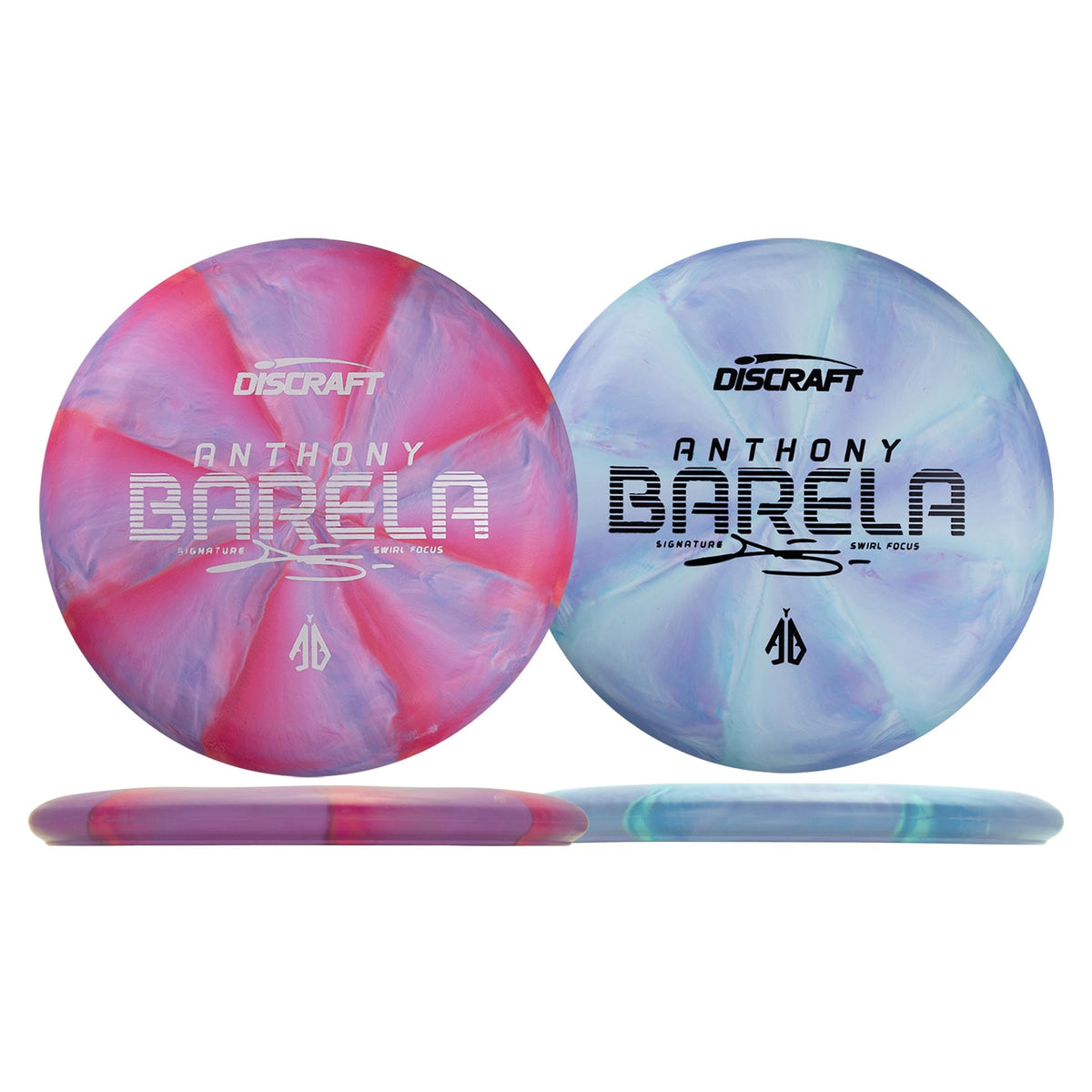 Distinctive foil colors highlight the disc’s premium look and easy on-course recognition