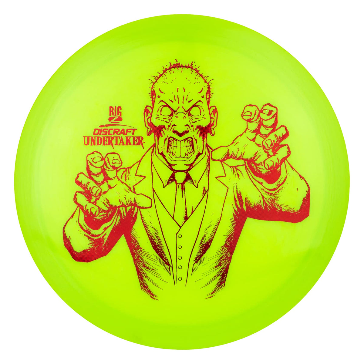 Discraft Undertaker distance driver in Big Z plastic for long-range control.