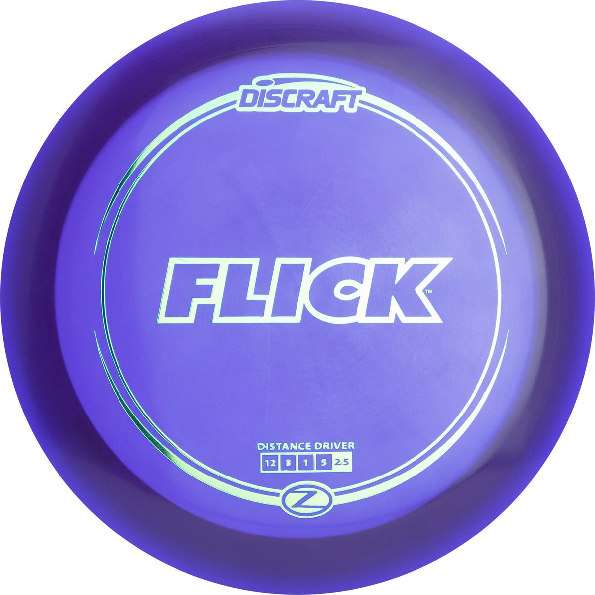 Discraft Z Flick distance driver in flight for forehand power and precision.