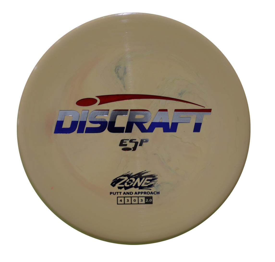 Discraft Zone ESP putter 170–172g for windy putts and hyzer releases.