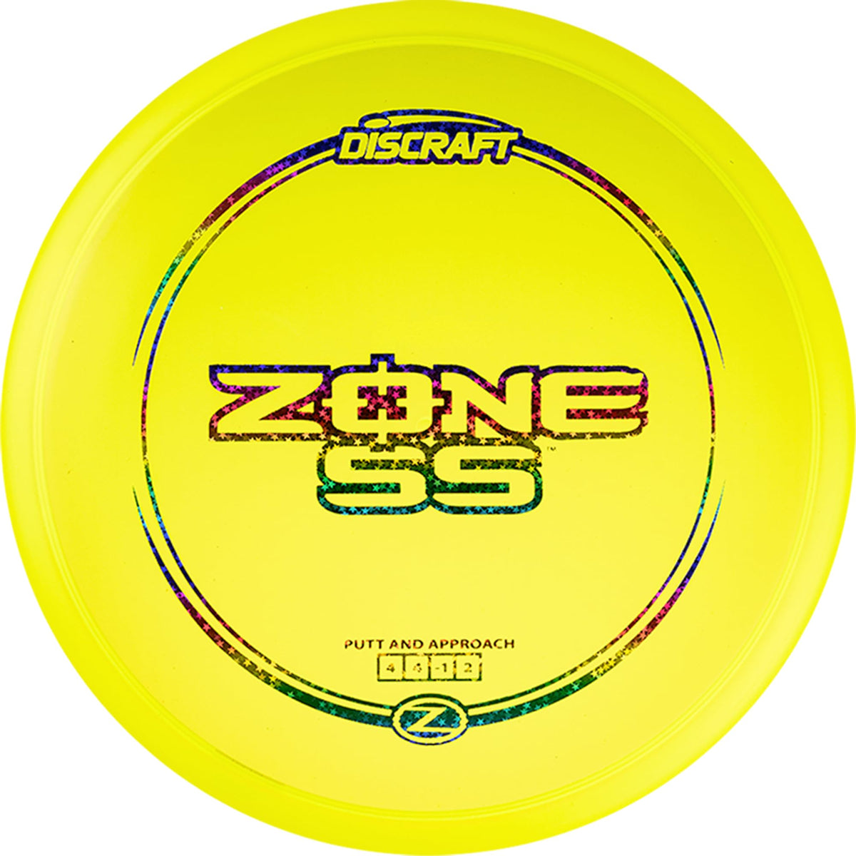Discraft Zone SS front view shows steady glide for precise putts