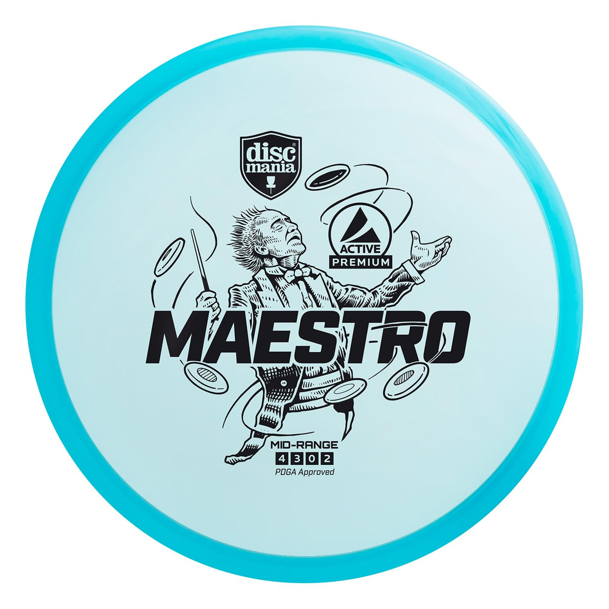 Discmania premium plastic closeup, durable construction for long practice sessions.