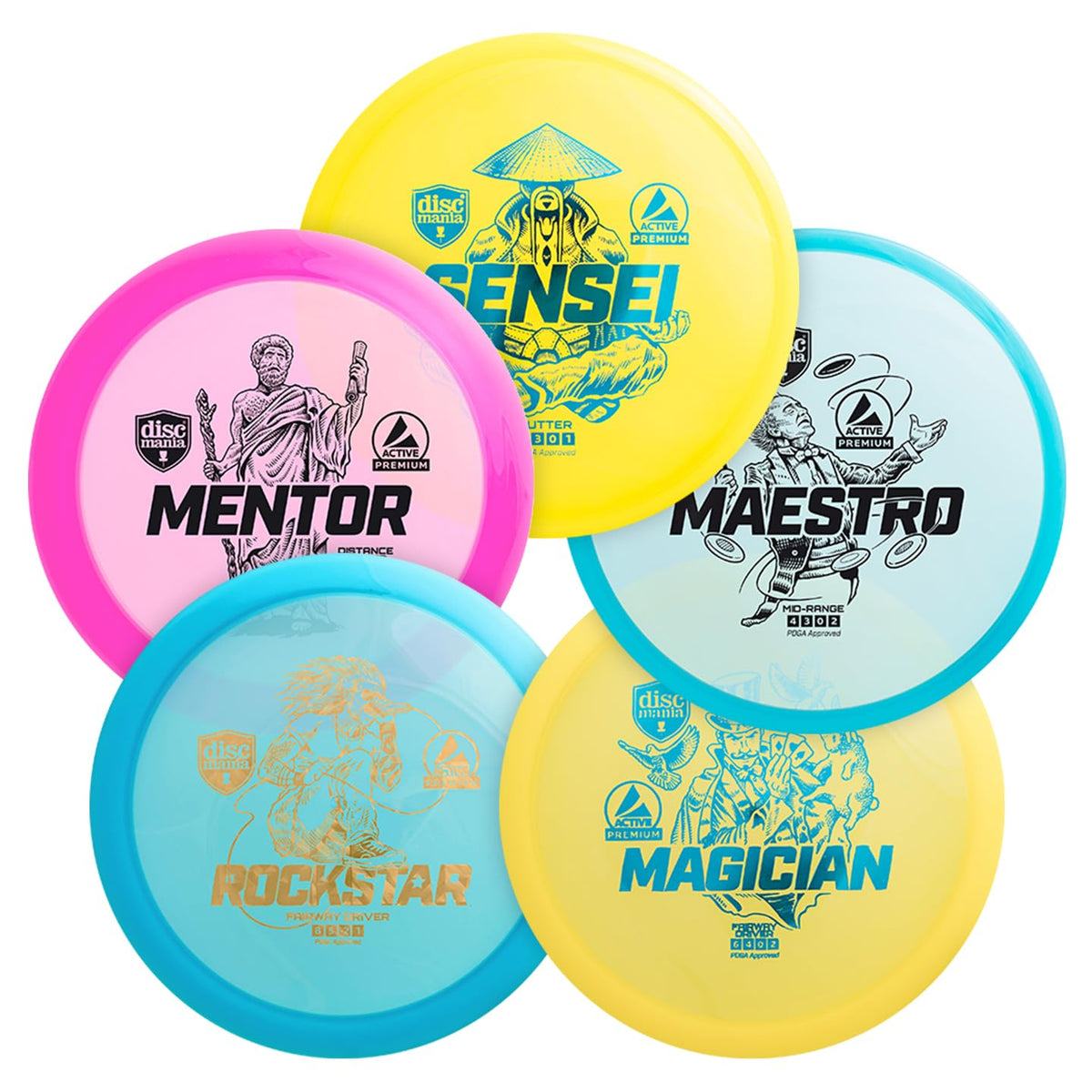Discmania Sensei disc for beginners, smooth release and controlled distance.