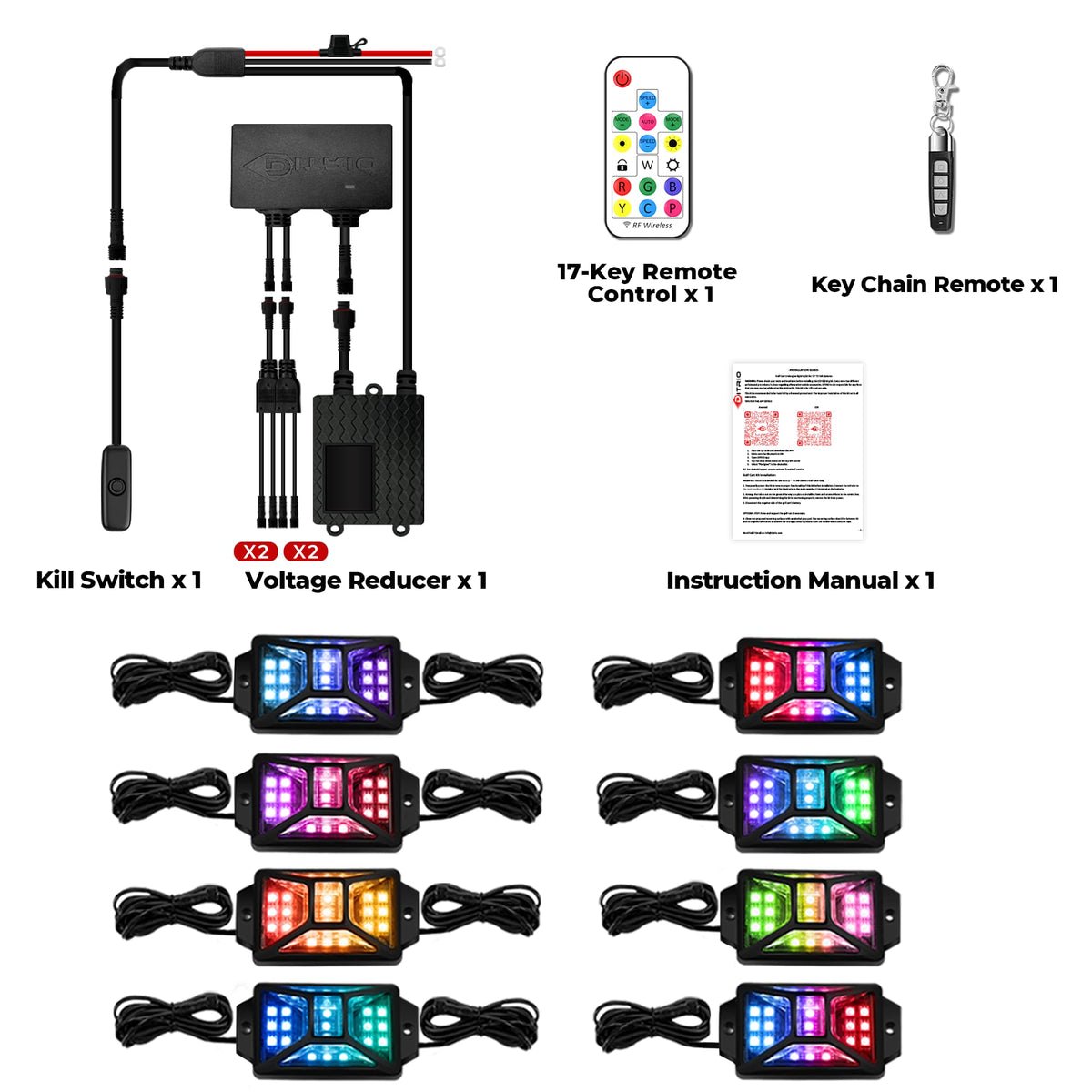 DITRIO waterproof build with kill switch protects battery and components.