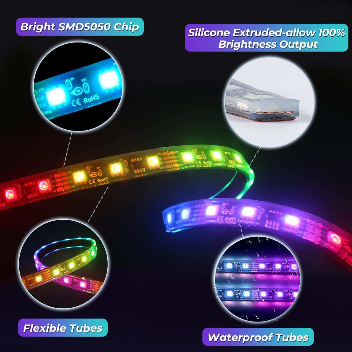 DITRIO plug-and-play LED strips provide easy installation