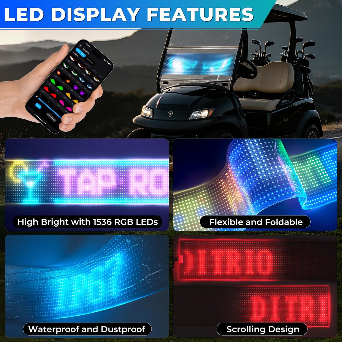 DITRIO Transpant AI voice controlled LED eyes for hands-free operation.