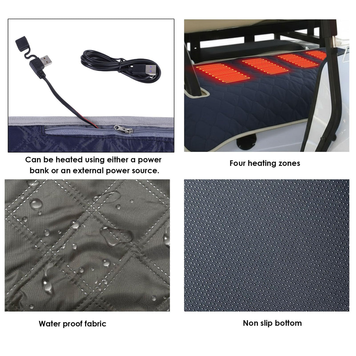 Diydeg four-zone heating ensures balanced warmth for two-person seats.