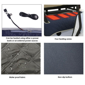 Diydeg four-zone heating ensures balanced warmth for two-person seats.