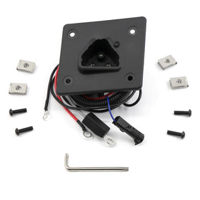 DIYOLFALL 48V charger receptacle front view for EZGO RXV ensuring precise fit and secure charging connection