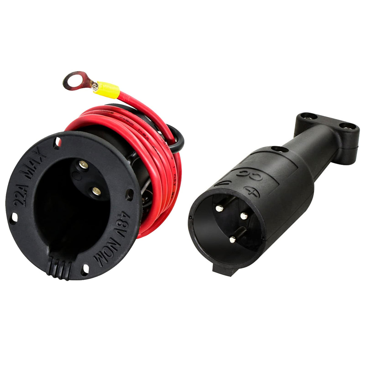 DIYOLFALL 48V charger socket for Club Car DS Precedent provides secure power connection.