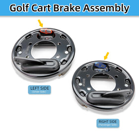 DIYOLFALL brake assembly on EZGO TXT passenger side for balanced braking performance