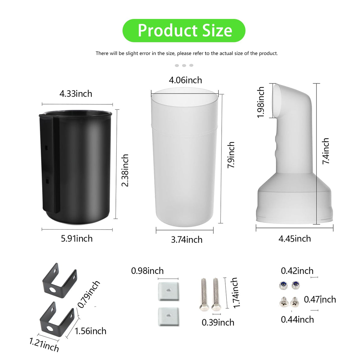 DIYOLFALL curved neck design blocks rainwater entry.