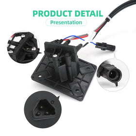 DIYOLFALL EZGO 2Five 2010+ charger receptacle close-up highlights durable construction.