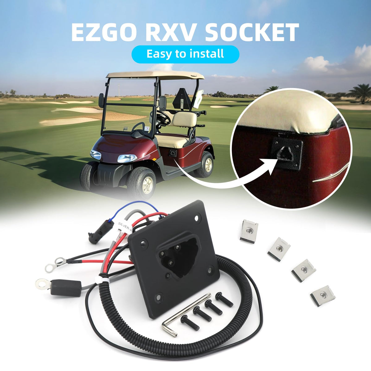 DIYOLFALL EZGO RXV 2008+ side panel mounting for easy installation and reliable performance