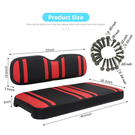 DIYOLFALL EZGO TXT cushion set enhances color and comfort on the cart.